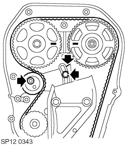 Tensioning an existing timing belt.