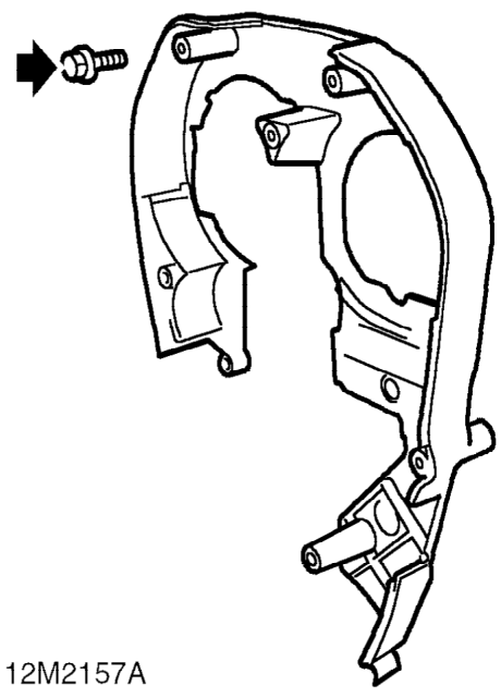 Camshaft timing belt rear cover - mpi and vvc - manual gearbox models – Remove bolt securing second cam gear to camshaft and remove gear.