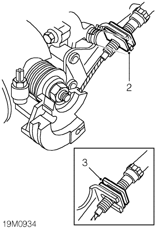 Throttle cable – Remove the engine compartment access panel. See BODY, Exterior fittings.