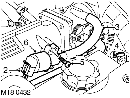 Valve - idle air control (iac) - mpi – Remove engine cover. See ENGINE, Repairs.