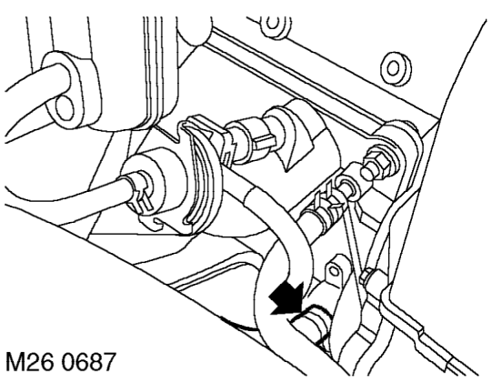 Thermostat - mpi – Depress collar and remove upper part of dipstick tube.