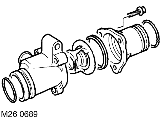 Release and remove thermostat housing.