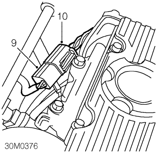 Disconnect air intake temperature sensor multiplug from manifold.
