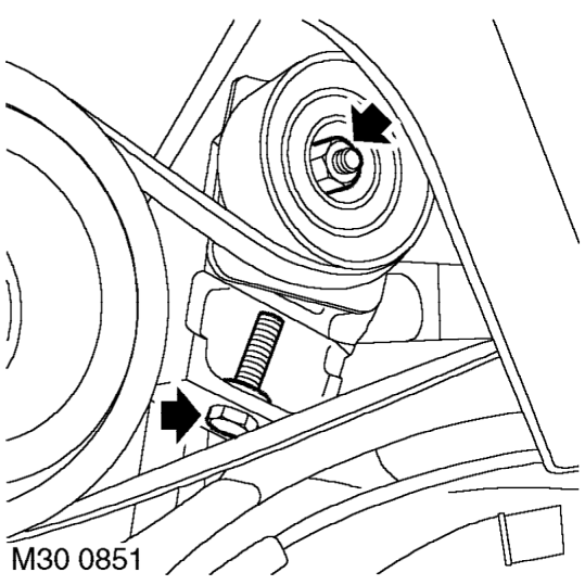 Gasket - exhaust manifold - mpi – Remove 2 scrivets and 1 Torx screw closing splash panel and remove panel.