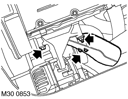 Position alternator forwards to access alternator bracket.