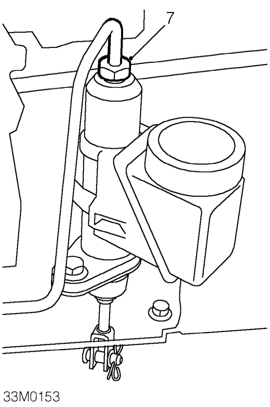 Clutch - bleed – Depress clutch pedal to floor and hold.