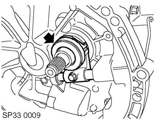Clutch assembly/drive plate &amp; release bearing - manual transmission models – Fit flywheel locking tool 18G 1674 to cylinder block and secure with bolt.