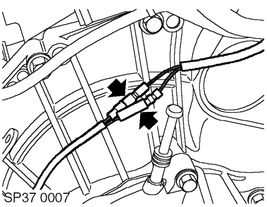 Gearbox - manual - remove for access &amp; refit – Remove 2 nuts and bolts securing starter motor, remove starter motor and collect rear clos