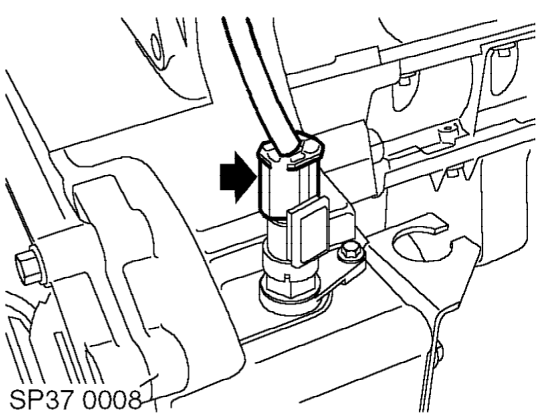 Gearbox - manual - remove for access &amp; refit – Disconnect reverse light switch connectors.