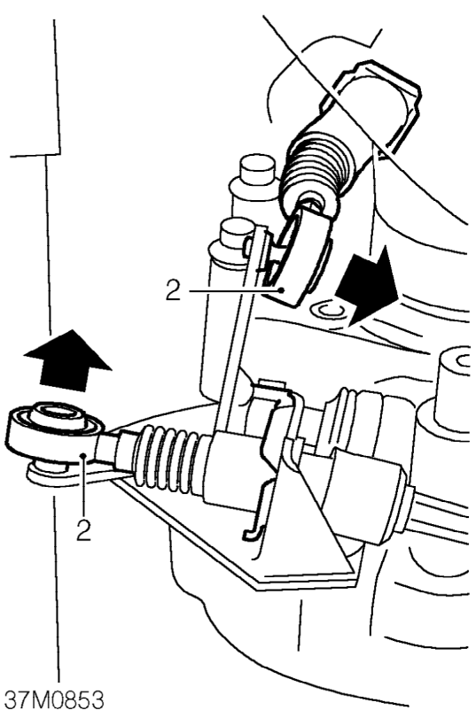 Selector shaft oil seal – Raise rear of vehicle.