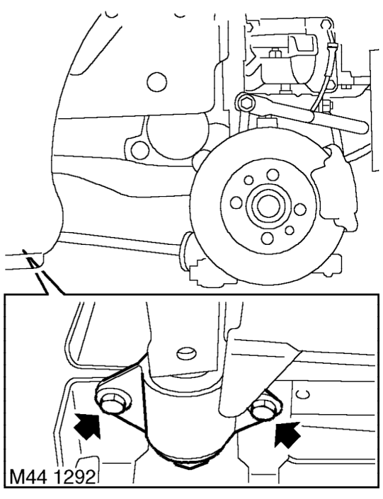 Cable - gear change – Place support jack underneath engine sump and support engine weight.