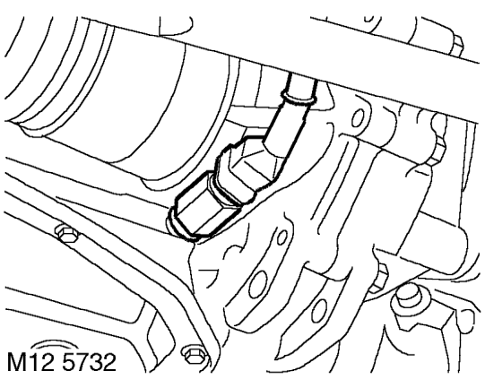 Park/neutral and reverse light switch – Position container to collect fluid loss from gearbox.
