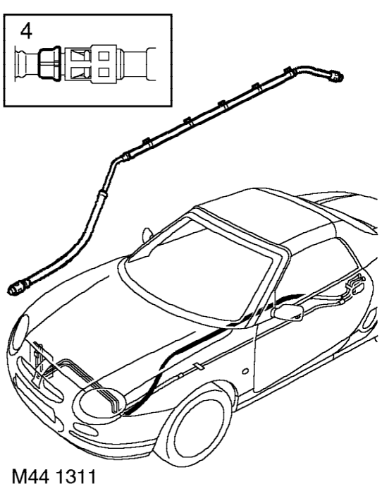 Hose/pipe - intermediate - feed – Remove front underbelly panel. See BODY, Exterior fittings.