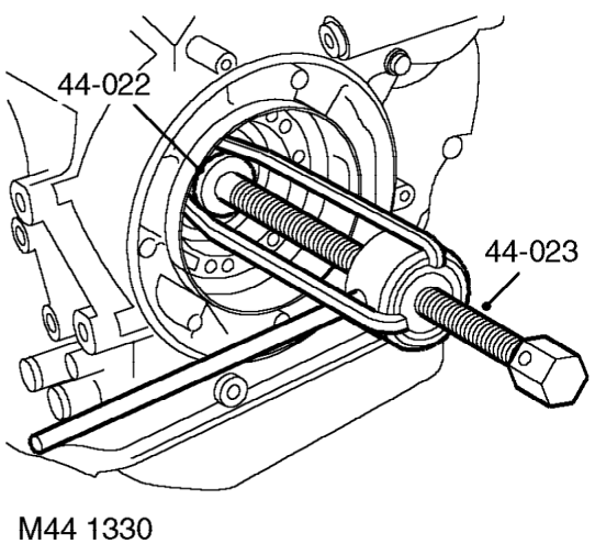 Using a small screwdriver, lever out seal from primary bearing.