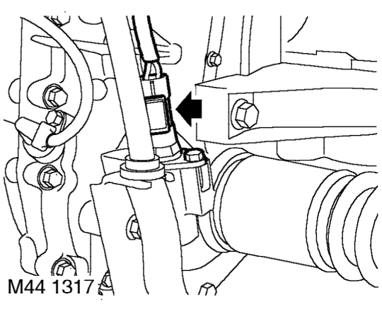 Road speed transducer – Remove engine compartment access panel. See BODY, Exterior fittings.