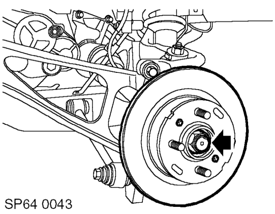 Shaft with both joints – Remove road wheel.