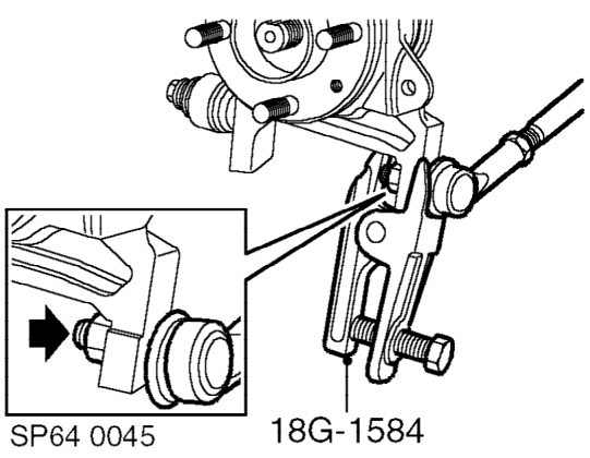 Shaft with both joints – Remove bolt securing ABS sensor to hub, release sensor and position aside.