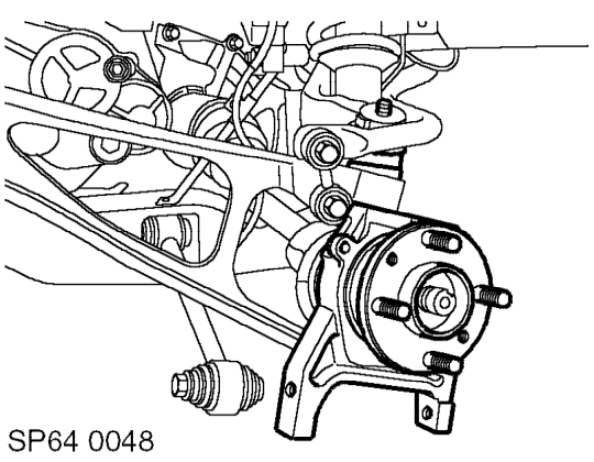 Fit slave nut to ball joint threads, position 18G-1584 and release ball joint taper from u
