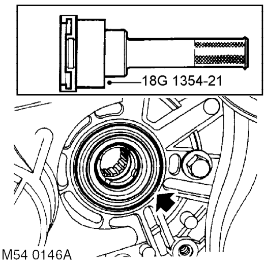 Oil seal - differential housing - lh - manual transmission models – Thoroughly clean oil seal recess in differential housing, splines and oil seal running sur