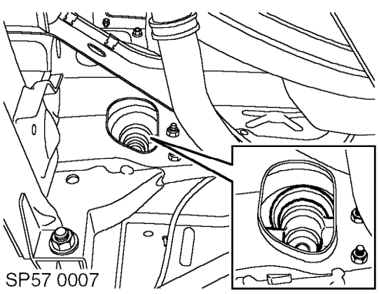 Rack &amp; pinion assembly – Remove road wheel(s).