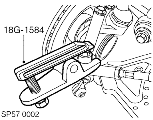 Rack &amp; pinion assembly – Release pinion cover from steering rack pinion housing and retaining studs.
