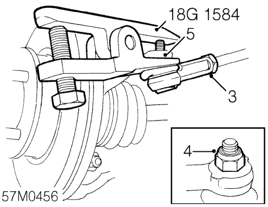 Steering rack gaiter – Remove road wheel(s).