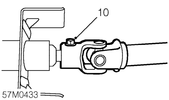 Release column assembly and remove from steering rack pinion, remove steering column from 