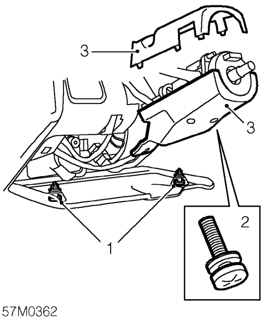 Steering column nacelle – Service repair no - 57.40.29