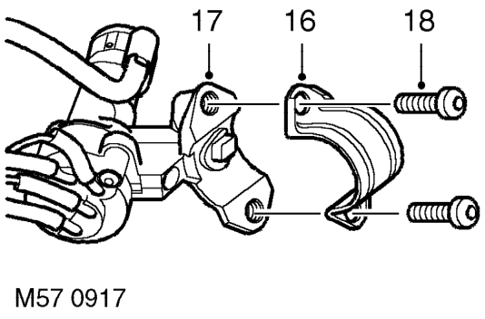 Drill out shear bolt heads.