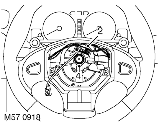 Steering wheel – Remove driver’s airbag. See RESTRAINT SYSTEMS, Repairs.