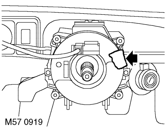 Steering wheel – Remove steering wheel.