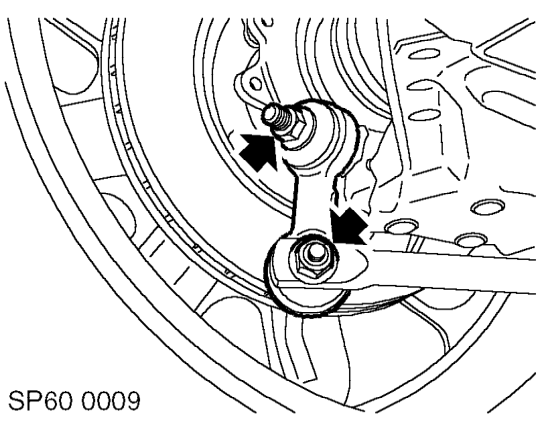 Link - anti-roll bar – Position vehicle on 4 post ramp.