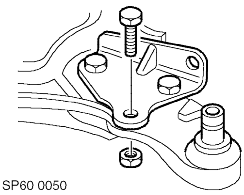 Ball joint - lower – Clean ball joint and lower arm mating faces.
