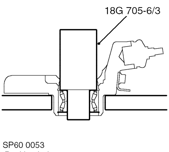 Remove bearing inner and outer circlips.