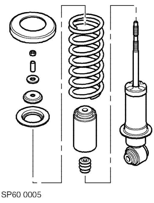 Damper - lh – Position damper/spring assembly in vice.