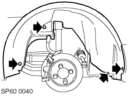 Suspension arm assembly - upper – Remove front bumper armature. See BODY, Exterior fittings.