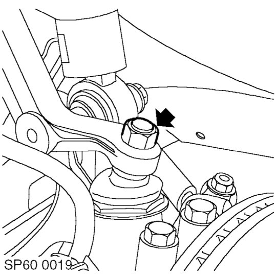 Remove bolt securing damper assembly to upper suspension arm, move damper aside.