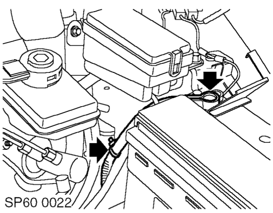 Sub frame - front suspension - manual transmission models – Disconnect battery positive lead,