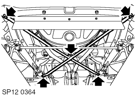 Release screen washer tube from 2 clips on subframe.