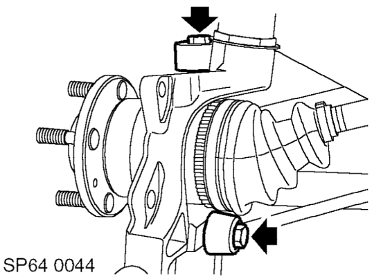 Bearing(s) - hub - one side – Remove brake disc. See BRAKES, Repairs.