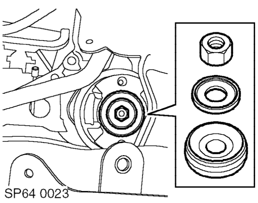 Damper - rh – Remove road wheel(s).