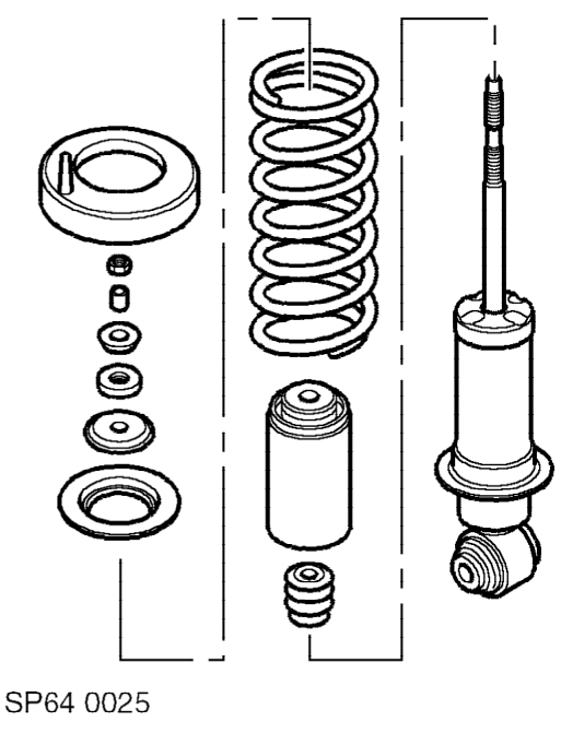 Position damper/spring assembly in vice.