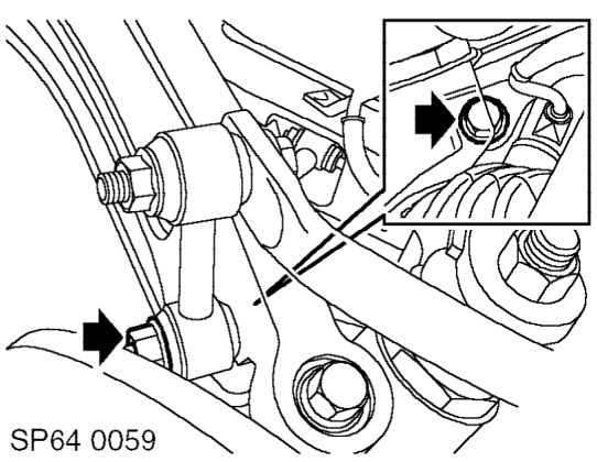 Anti-roll bar - rear – Remove road wheel(s).