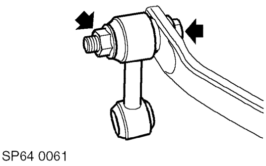 Remove 2 mounting rubbers from anti-roll bar.