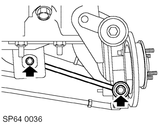 Lower link - rear – Remove lower link access grommet from subframe.