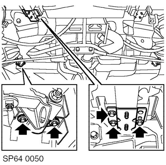 Bush - trailing arm – Support subframe with trolley jack.