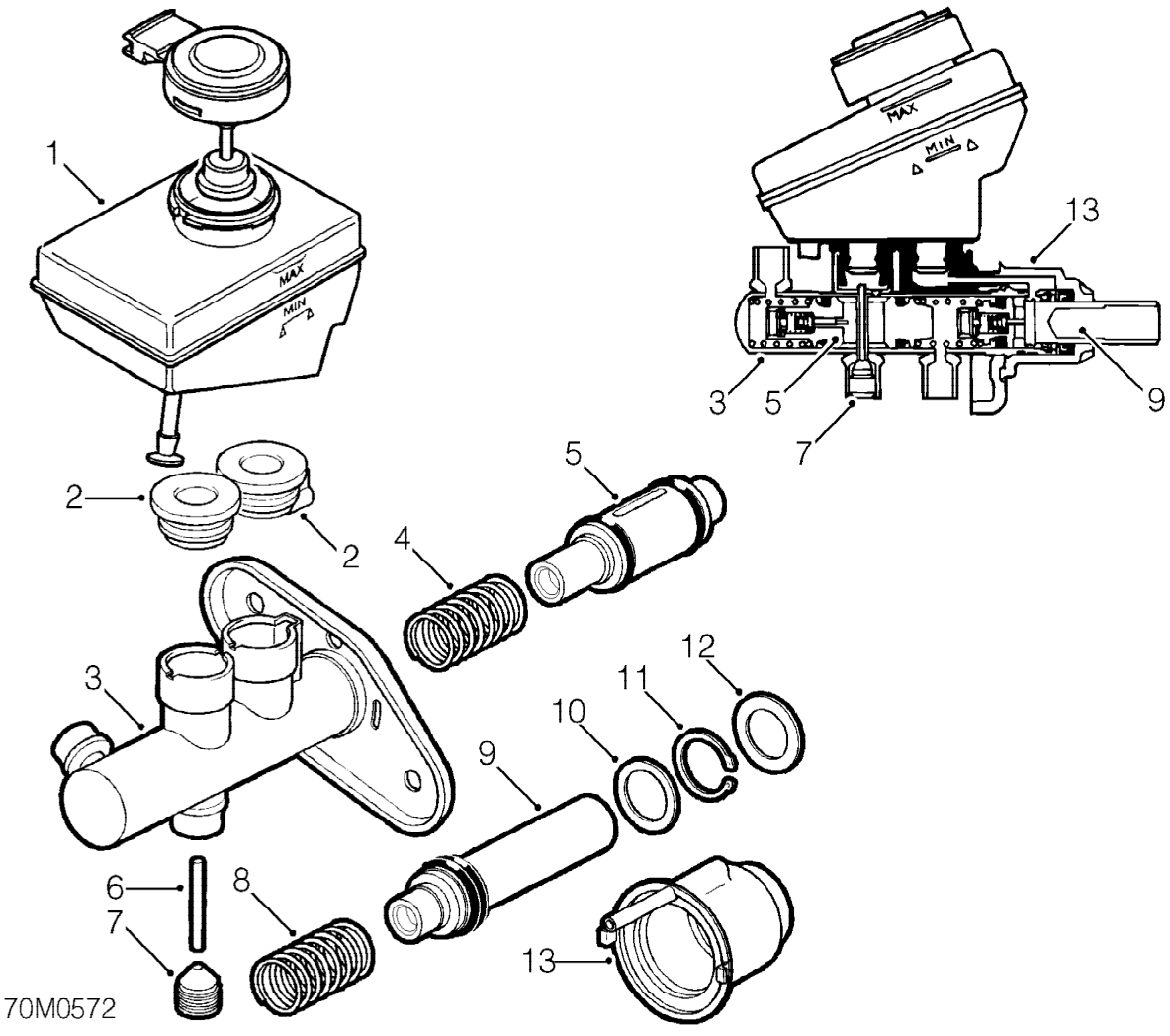 Master cylinder components
