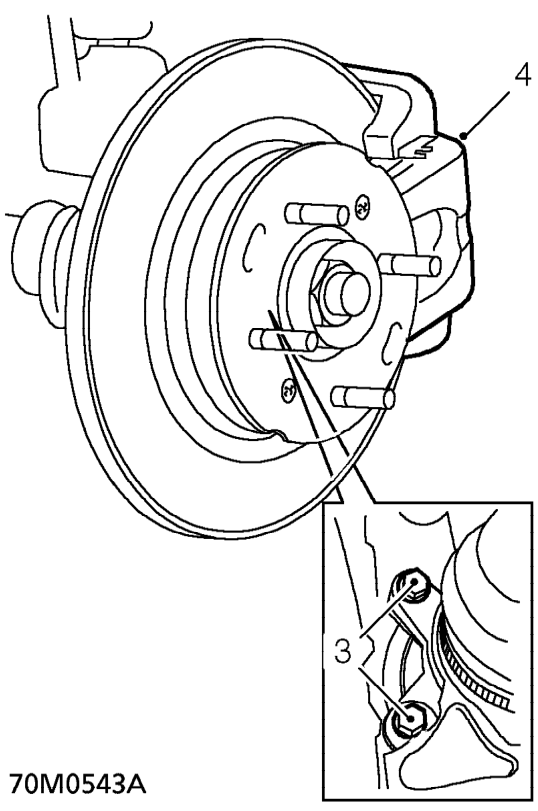 Rear brake disc - check – Remove road wheel(s).