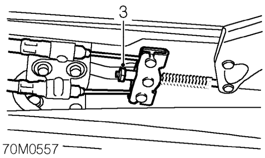 Handbrake - adjust – Remove front console storage bin.