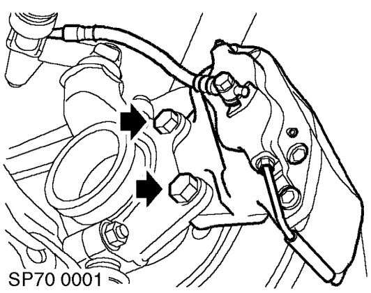 Front brake disc - sports – Remove road wheel(s).
